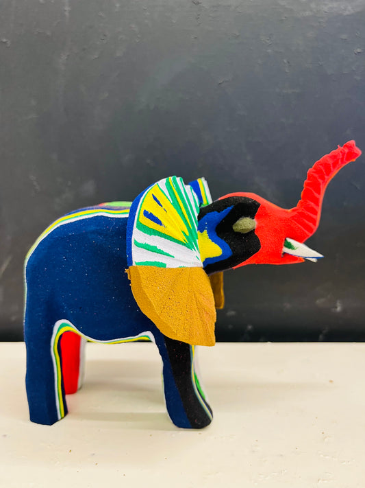 Handmade recycled flip flop elephant sculpture by RFFS Studio, Cape Town