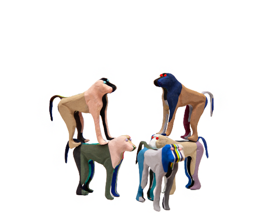 Baboon Sculpture – Recycled Flip Flop Handmade African Art