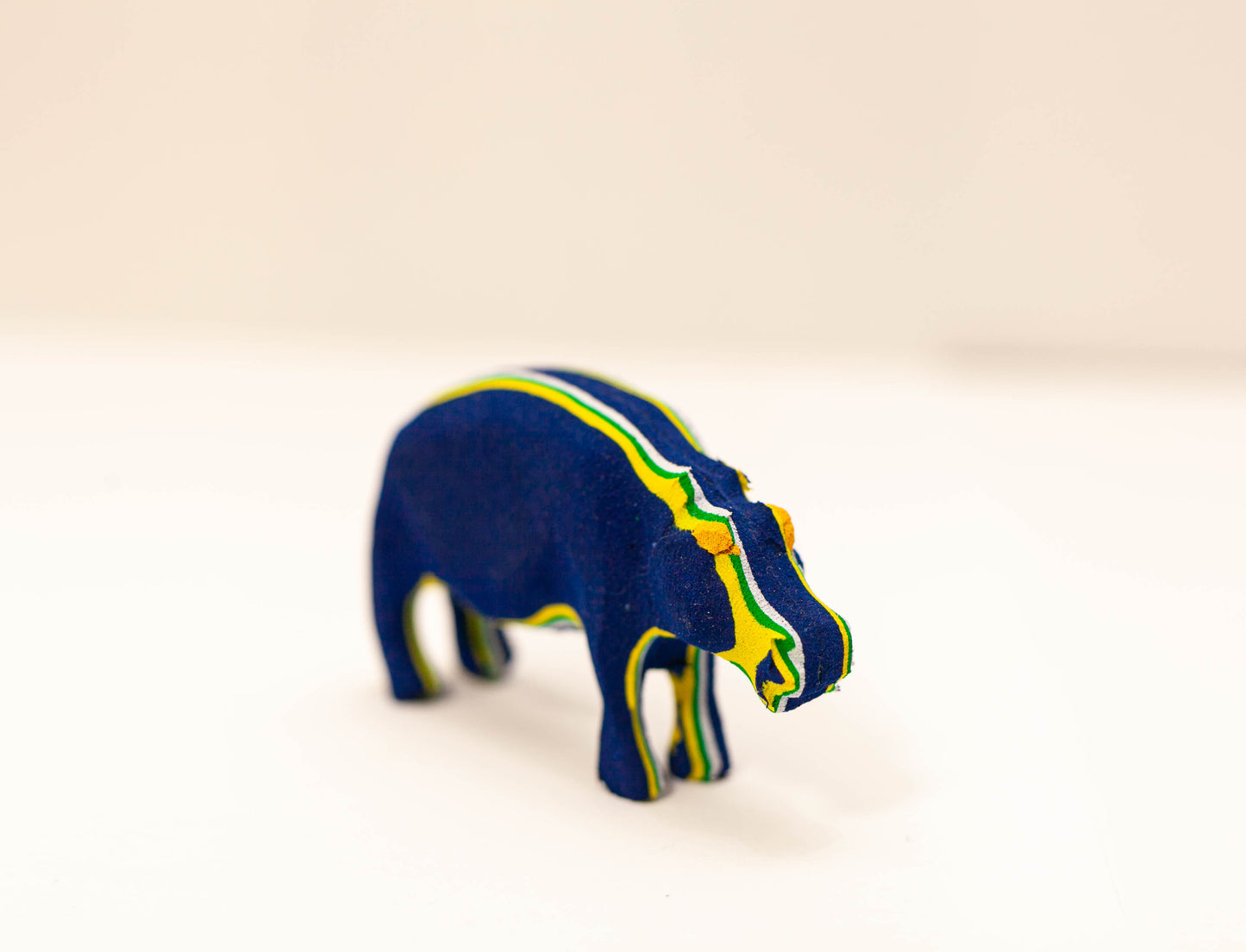 Hippo Sculpture – Mini Recycled Flip Flop Handmade Eco Art