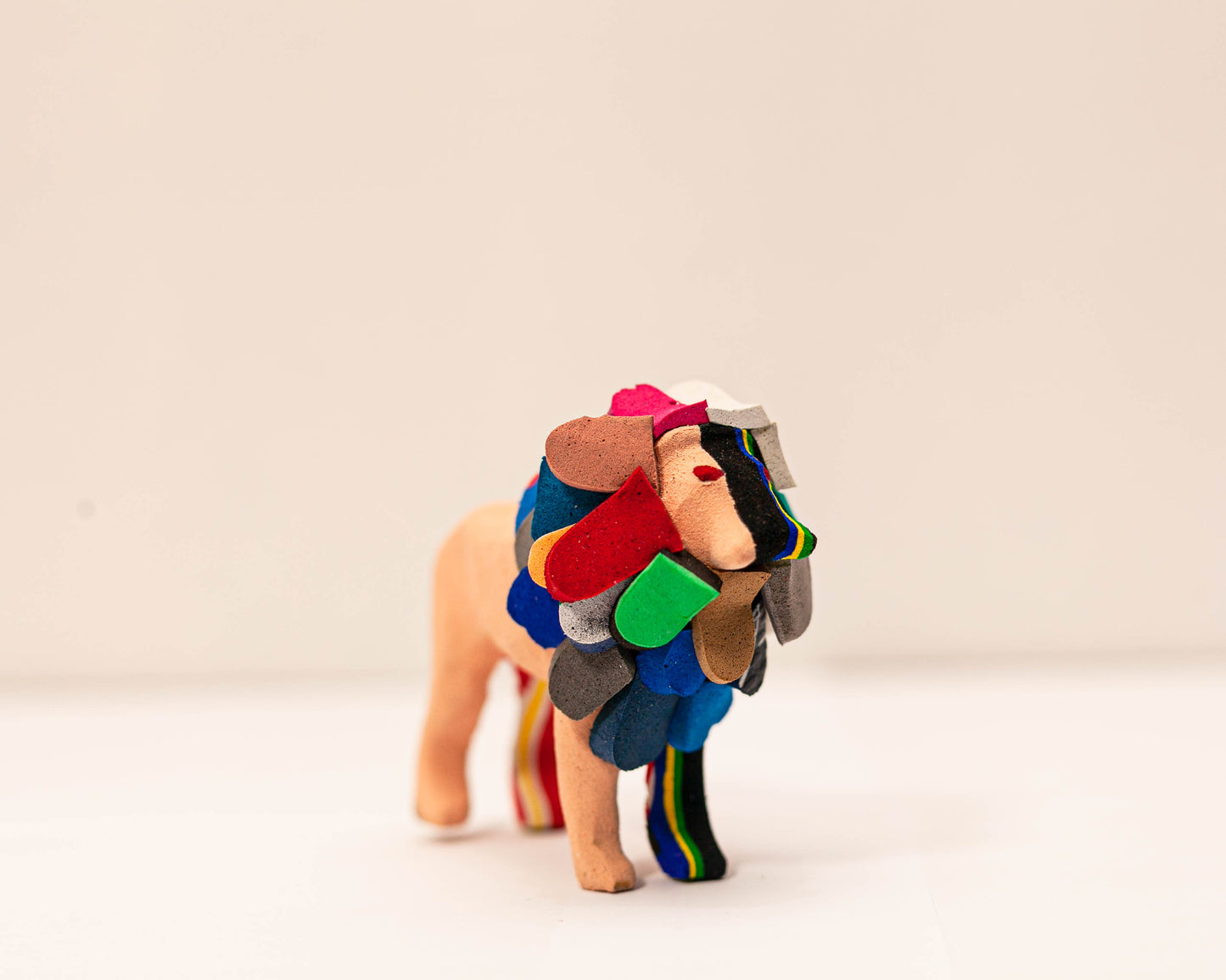 Handmade recycled flip flop lion sculpture by RFFS Studio, Cape Town