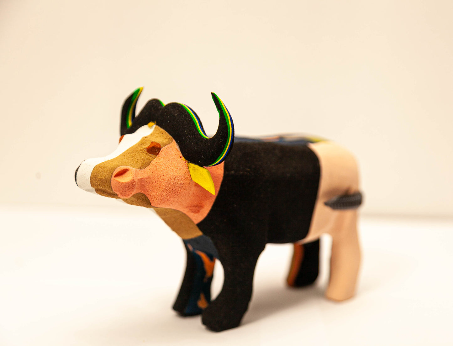 Buffalo Sculpture – Recycled Flip Flop Handmade African Art