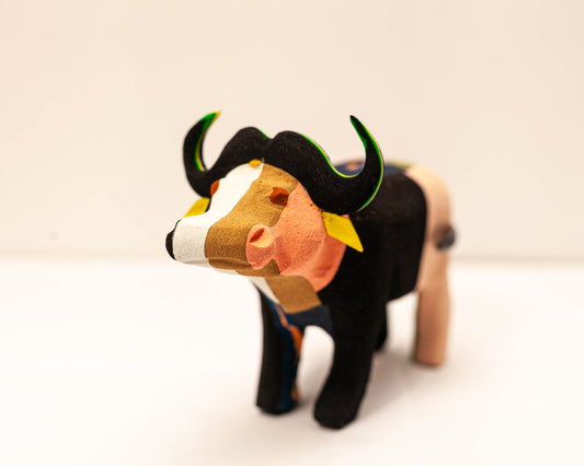 Buffalo Sculpture – Recycled Flip Flop Handmade African Art