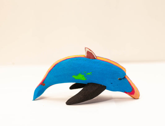 Dolphin Sculpture – Recycled Flip Flop Handmade Marine Art