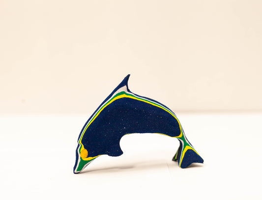 Dolphin Sculpture – Recycled Flip Flop Handmade Marine Art