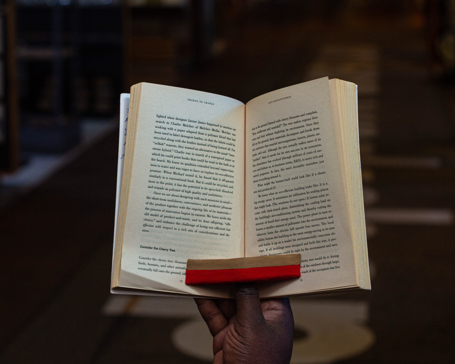 Thumb book page holder