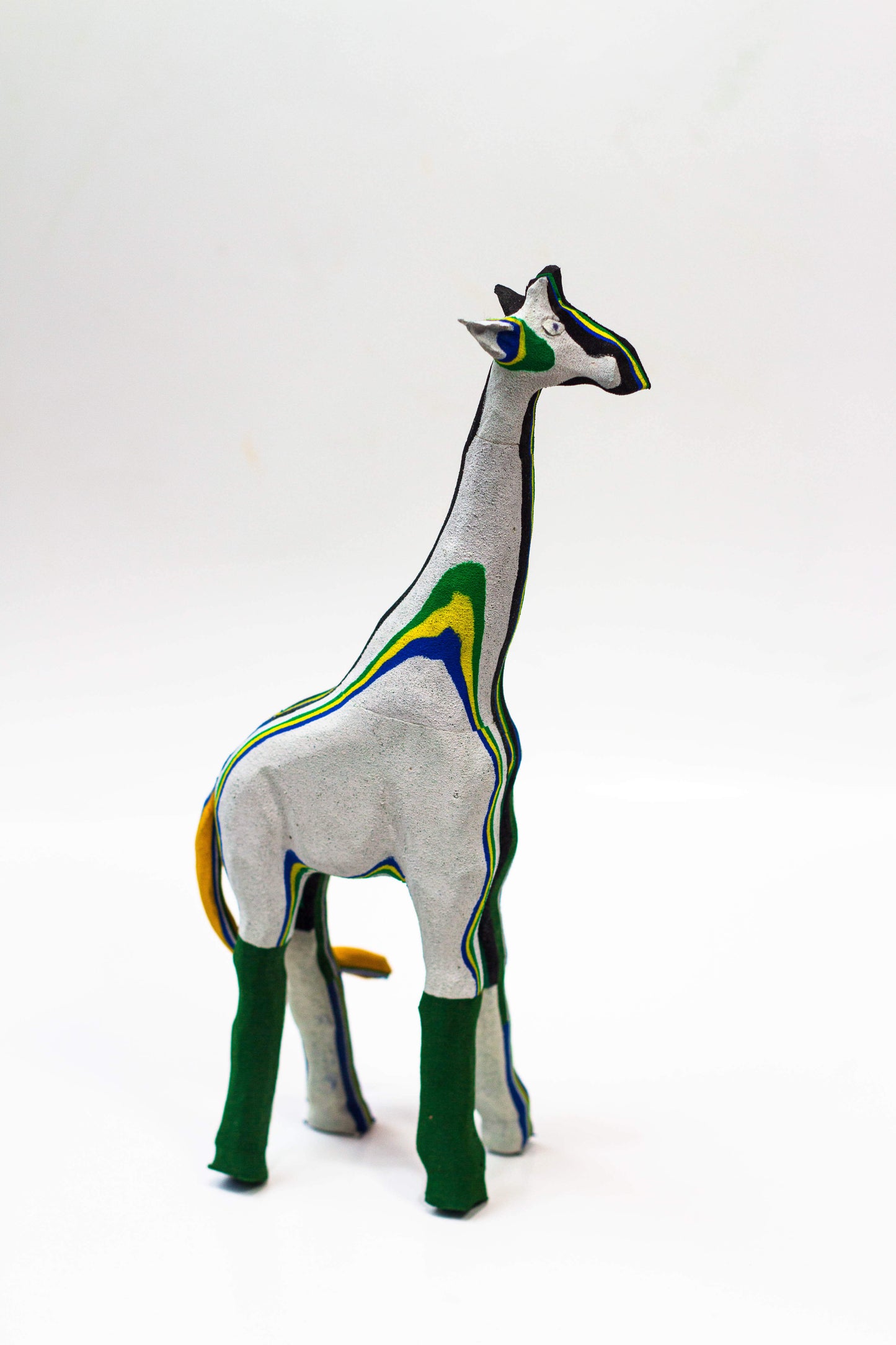 Handmade recycled flip flop giraffe sculpture by RFFS Studio, Cape Town