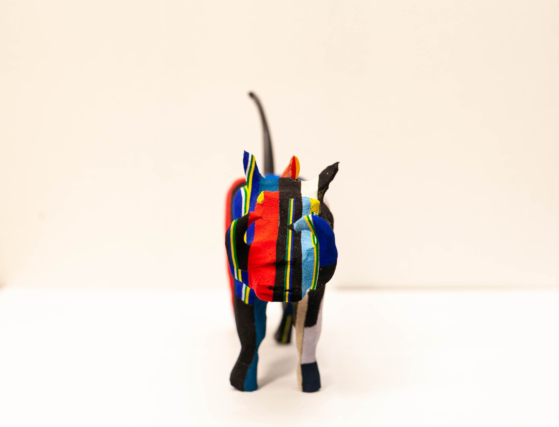 Handmade recycled flip flop warthog sculpture by RFFS Studio, Cape Town