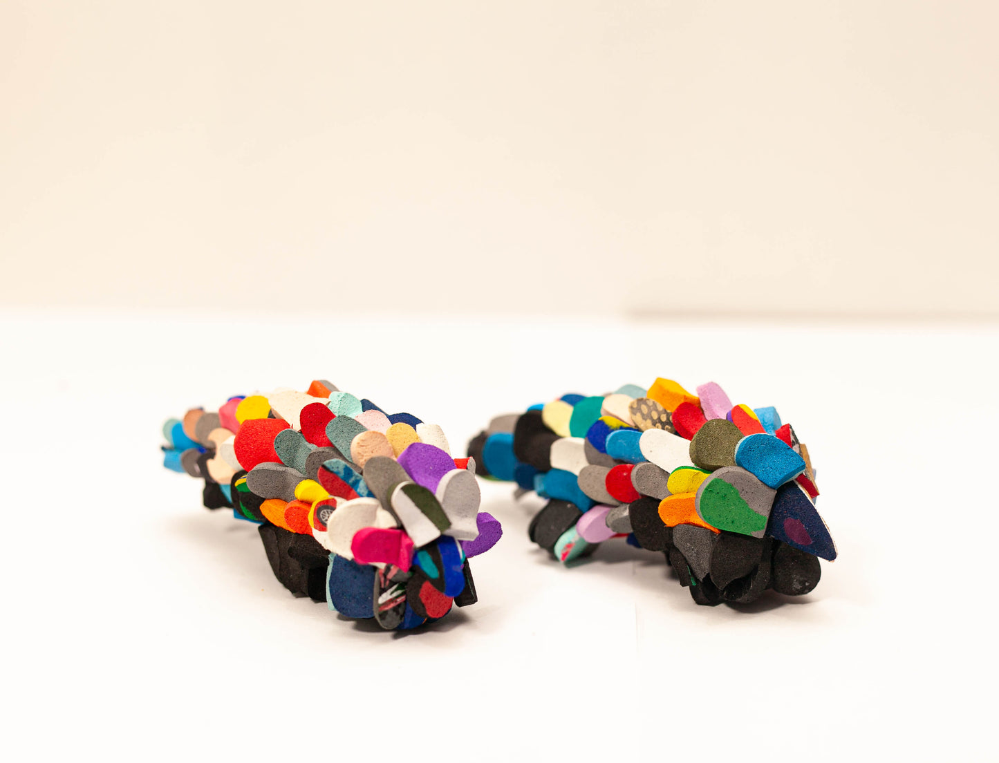 Handmade recycled flip flop pangolin sculpture by RFFS Studio, Cape Town