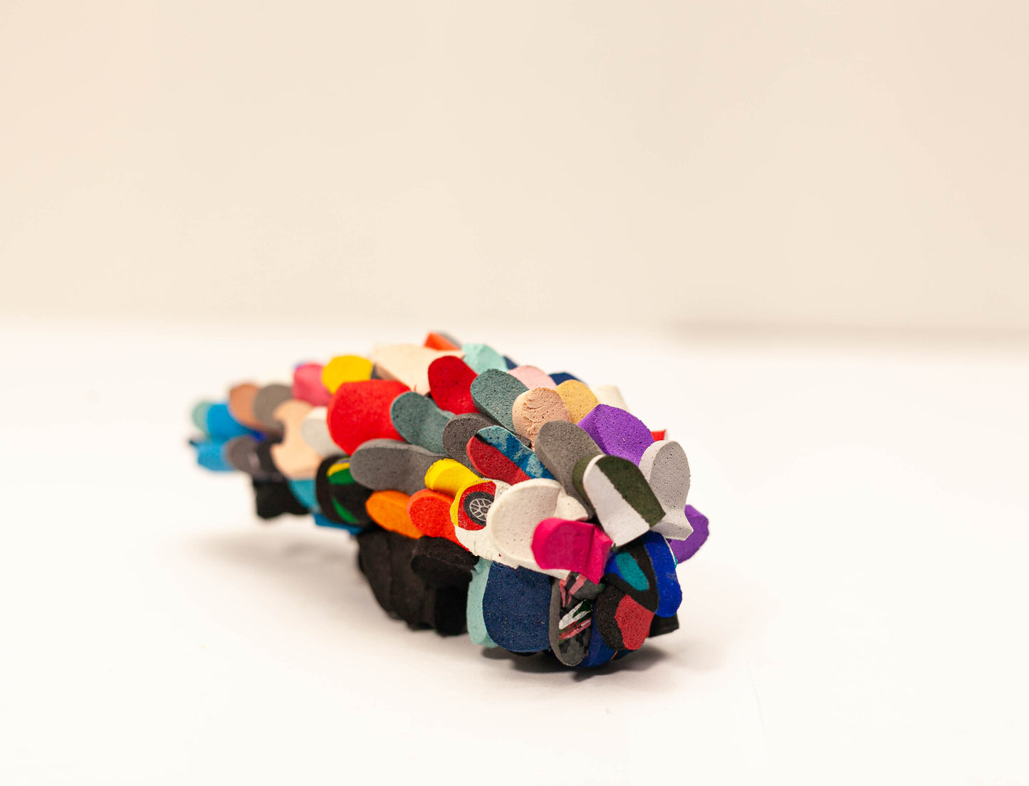 Handmade recycled flip flop pangolin sculpture by RFFS Studio, Cape Town