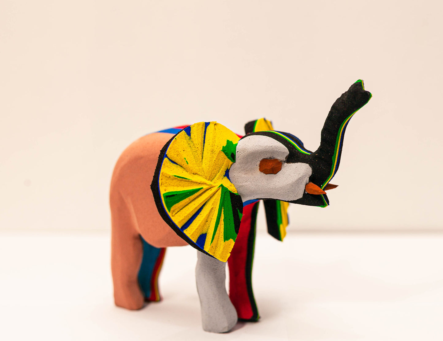 Elephant Sculpture – Mini Recycled Flip Flop Handmade Eco Art