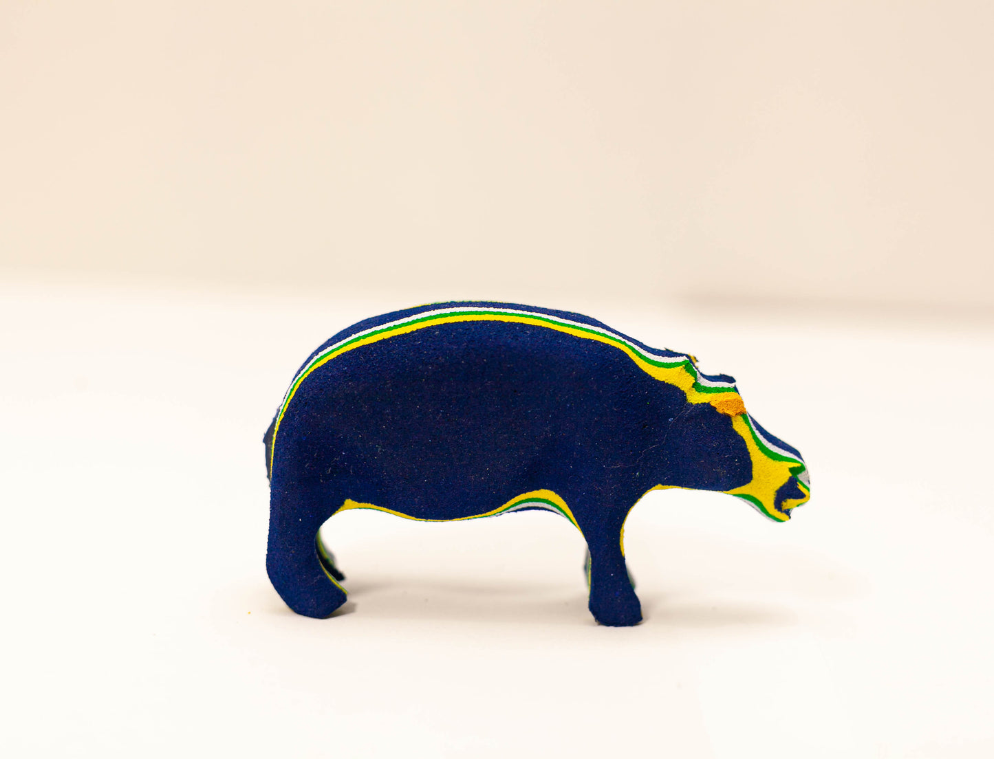 Hippo Sculpture – Mini Recycled Flip Flop Handmade Eco Art