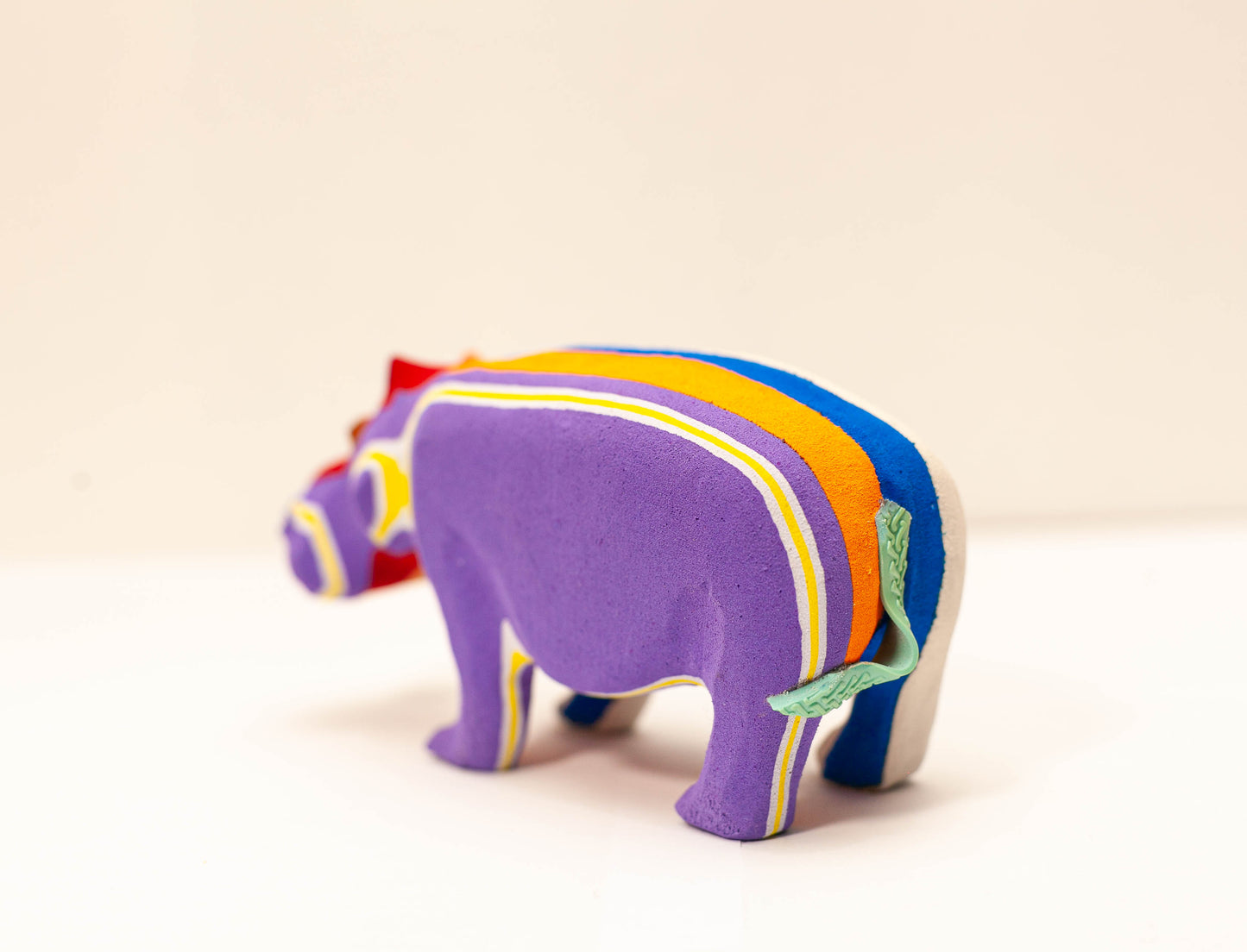 Hippo Sculpture – Mini Recycled Flip Flop Handmade Eco Art