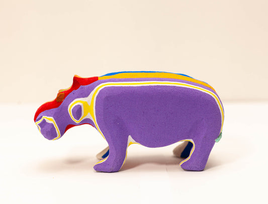 Hippo Sculpture – Mini Recycled Flip Flop Handmade Eco Art