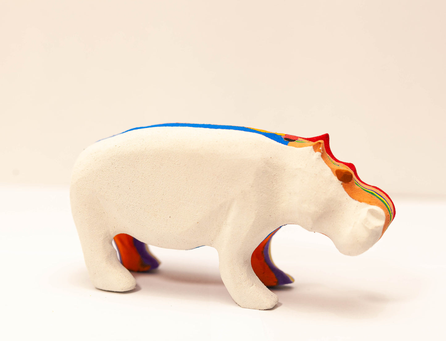 Hippo Sculpture – Mini Recycled Flip Flop Handmade Eco Art
