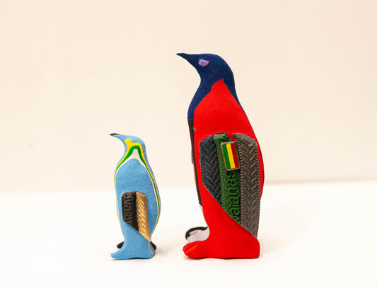 Penguin Sculpture – Mini Recycled Flip Flop Handmade Eco Art